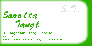 sarolta tangl business card